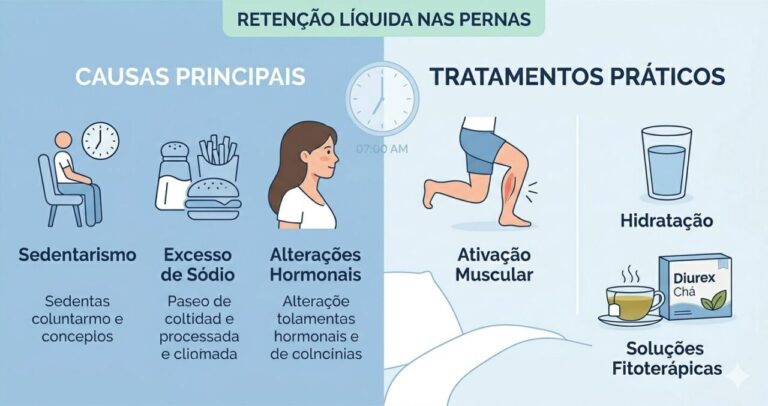 Retenção líquida nas pernas