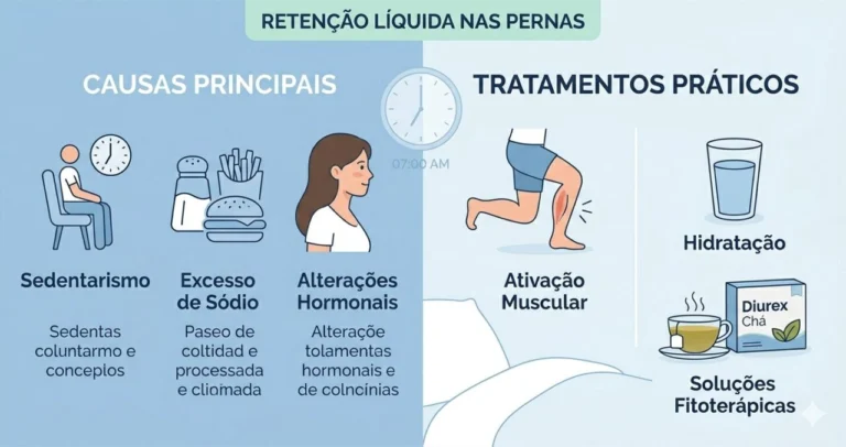 Retenção líquida nas pernas